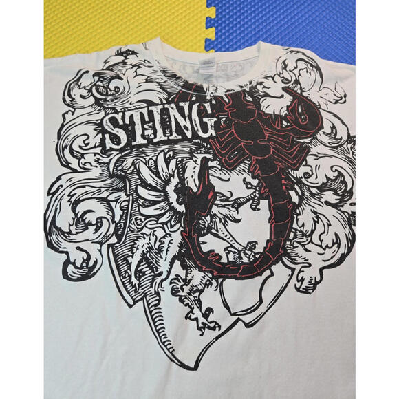 impact wrestling Y2K Sting Graphic White T Shirt Mens Size 3XL - Picture 3 of 5